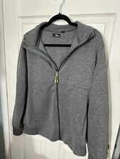 Crane mens jacket size L grey zip long sleeve