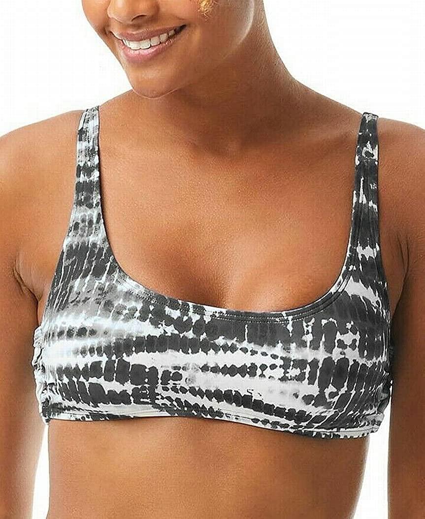 Vince Camuto 284749 Tie-Dye Side Lace-Up Bikini Top Black , Size