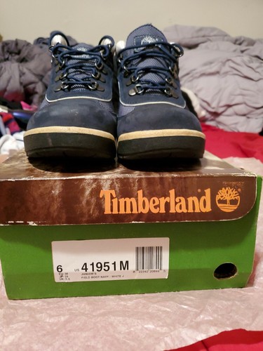 Timberland Junior Field Boots Navy and 