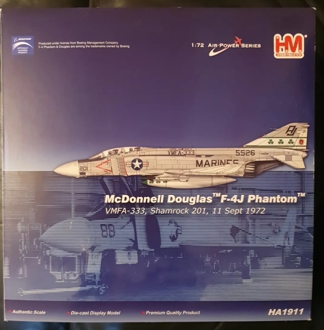 Hobbymaster Aviation McDonnell Douglas F-4J Phantom Shamrock 201 HA1911