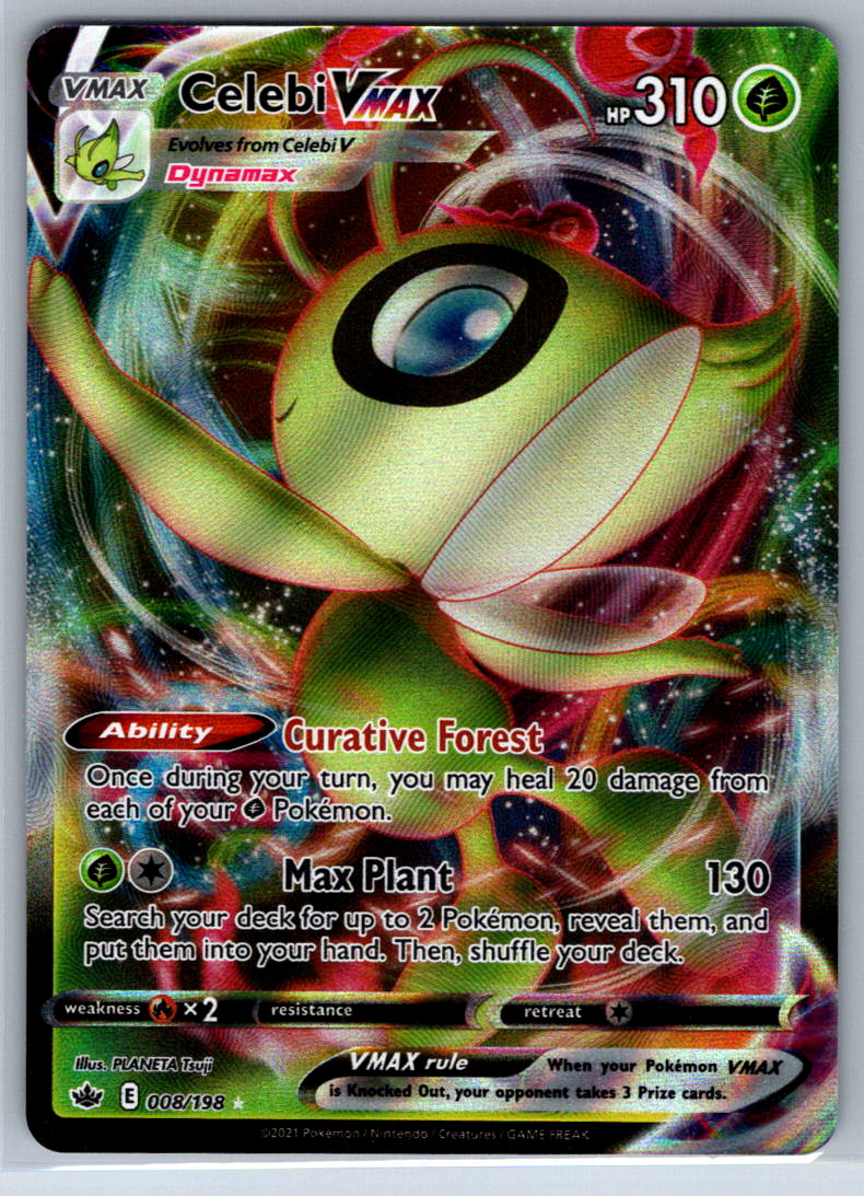 Pokemon Celebi VMAX Ultra Rare SWSH Chilling Reign 008/198