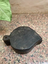 Indian Spice Box Hand Carved Wooden Antique Art Traditional Pooja Tika Box Gift