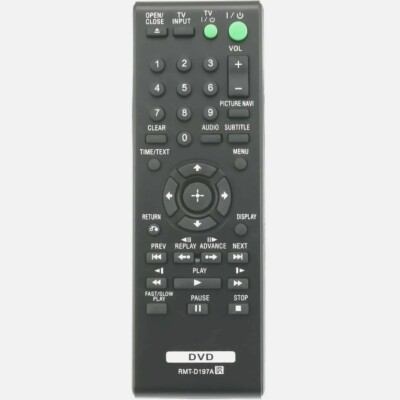 New Replace For Sony RMT-D197A DVD Remote Control DVPSR201P DVP-SR210 DVPSR210P