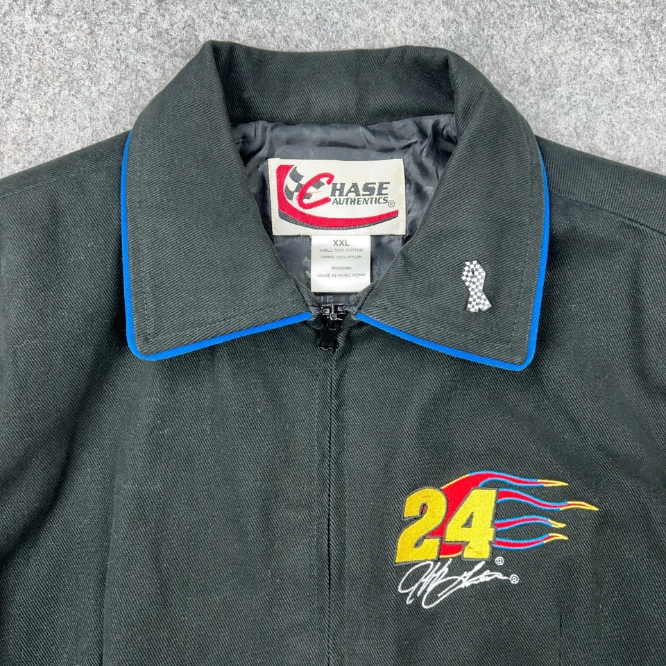 Chaqueta De Colección Jeff Gordon Para Mujer 2XL Negra Llamas Persecución Hendricks Carreras Nascar Años 90 Foto 3 de 4