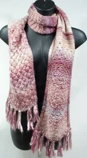 INC International Concepts Space Dye Fringe Muffler Scarf Vibe Rose
