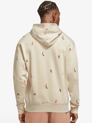 Nike Men Jordan All Over Jumpman Fleece Hoodie Sweatshirt DV9392-206 - Sz  Large | eBay