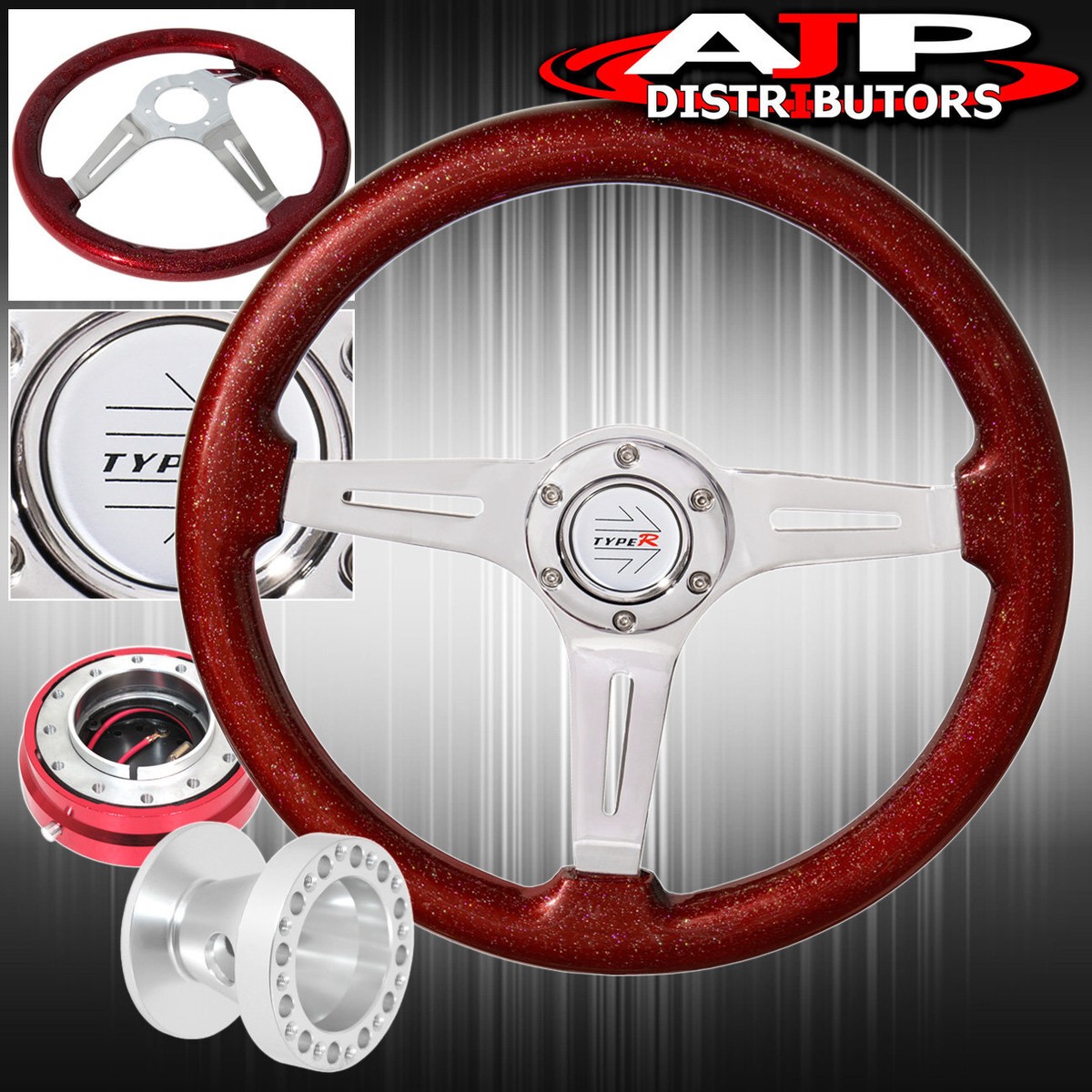 パーツ ALL WOOD Steering Wheel SpeedForm Mustang Wood Steering Wheel; Chrone Center 102418
