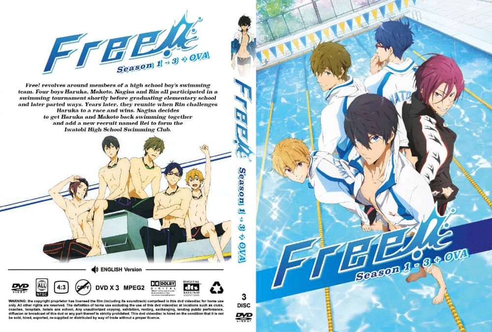 DVD ANIME ~ENGLISH VERSION~ Free! Iwatobi Swim Club Season 1