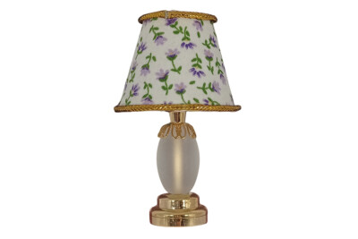Creal 2224 Tischlampe mit Blumenmuster LED mit Batterie 1:12 für Puppenhaus