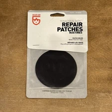 Gear Aid Tenacious Tape Repair Patches Clear & Black 3" Round Ultra Strong Nylon