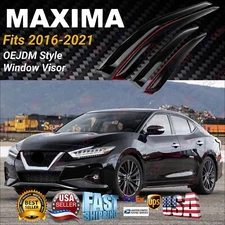 Fits Maxima 2016-2023 Out-Channel Window Vent Visor Shade Rain Guards Deflectors