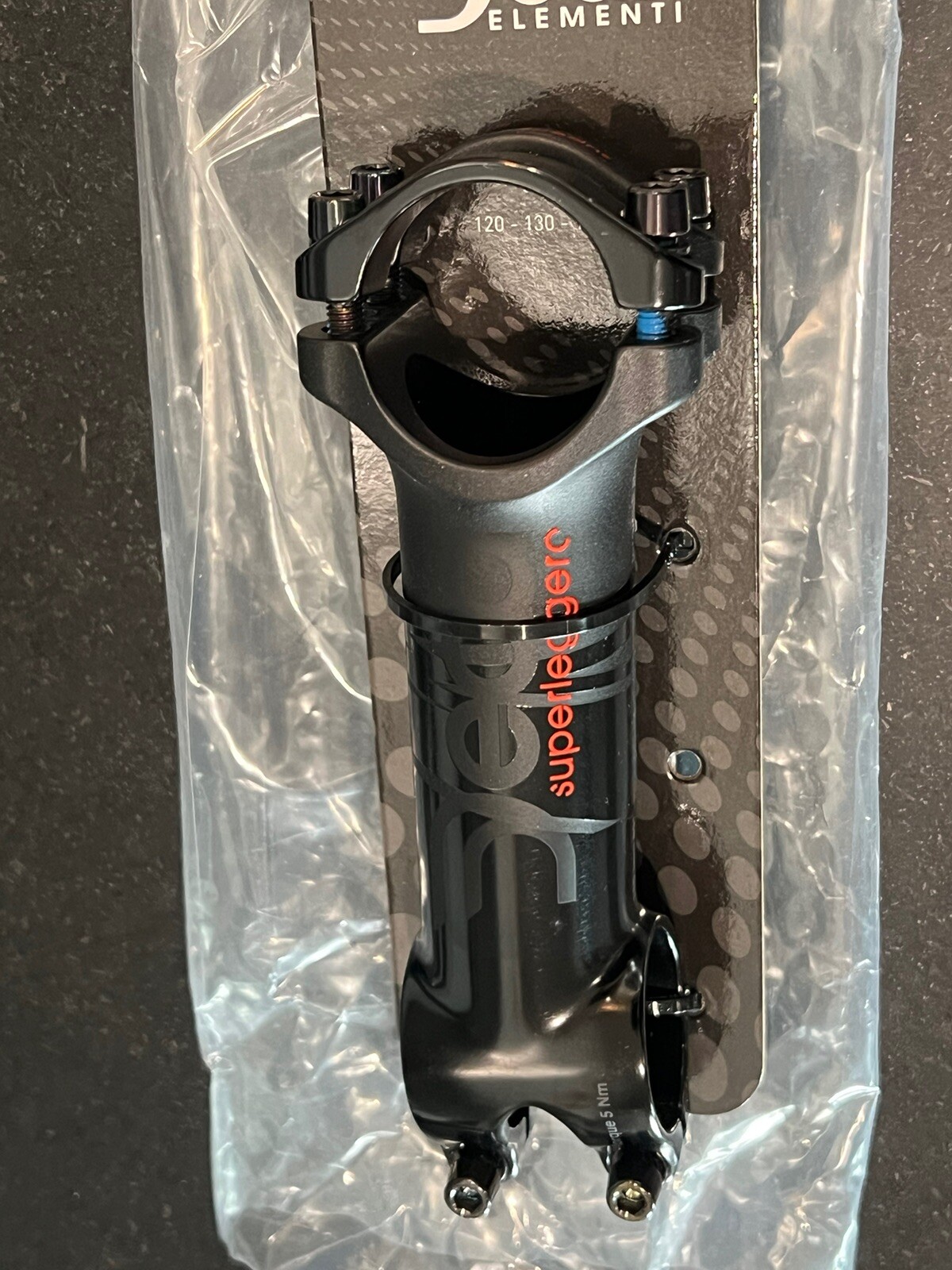 Deda Elementi SUPERLEGGERO Alloy Bicycle Stem : POLISH ON BLACK 110mm