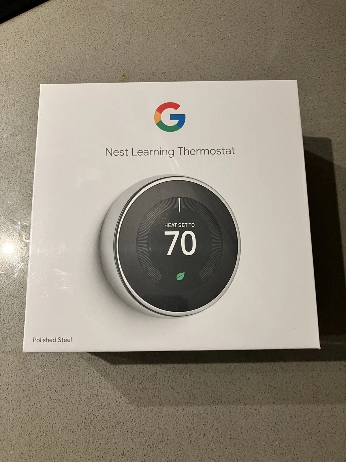Nest T3019US Programmable Thermostat - Polished Steel