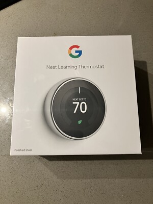 Nest T3019US Programmable Thermostat - Polished Steel