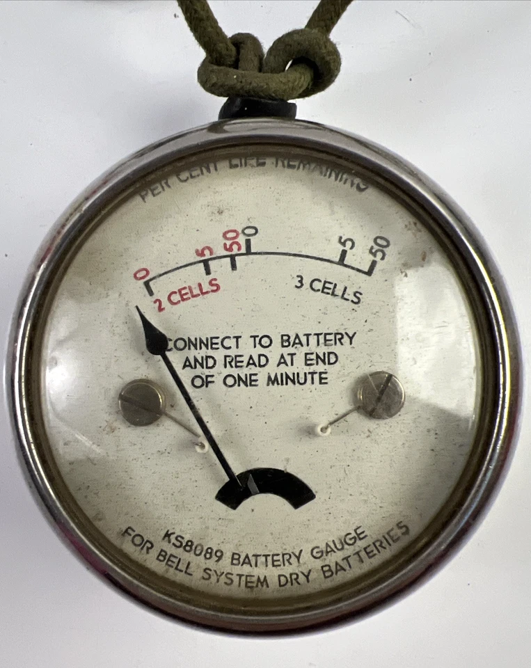 Vintage KS8089 Battery Gauge For Bell System Dry Batteries Tester Made in USA Foto 2 de 4