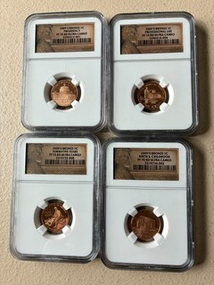 2009 S Lincoln 4 Coin Cent Set NGC PF 70 RD Ultra Cameo