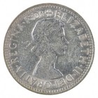 Roughly the Size of a Quarter 1960 Australia 1 Shilling World Silver Coin *705
