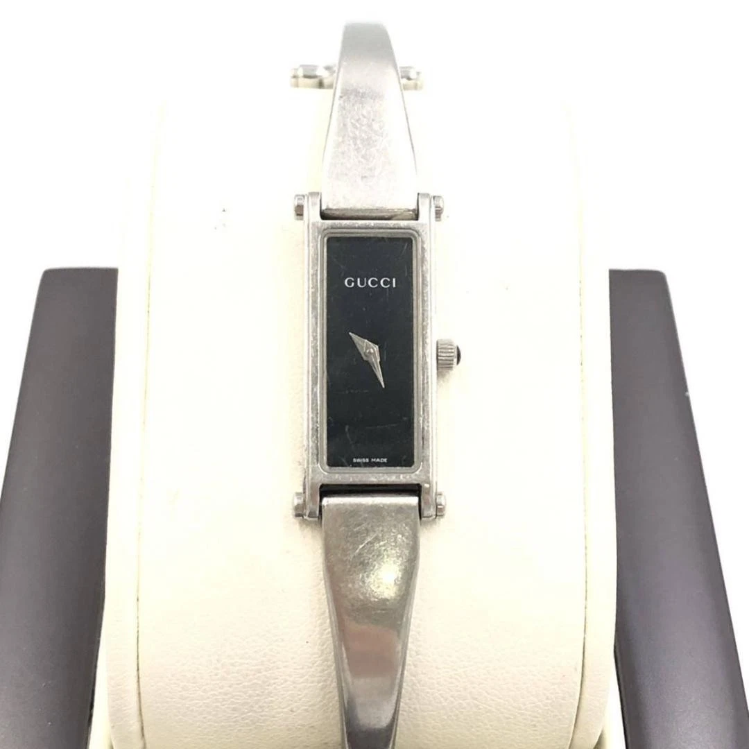 Orologio da polso donna GUCCI 1500L funzionante blu shell bracciale analogico rettangolare