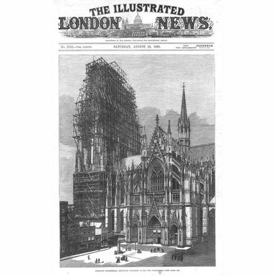 DEUTSCHLAND Der Dom zu Köln kürzlich fertiggestellt - antiker Druck 1880