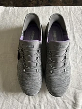Skechers New Womens Slip-Ins Summits Dazzling Haze Gray SN 149937W Size 11 Wide