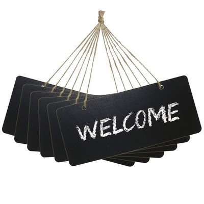 Chalkboard Hanging Signs Erasable Wood Rectangle Small Vintage Rustic Blackboard
