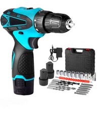 Trapano Avvitatore Doppia Batteria Litio 12V Cordless Valigetta 24 Accessori