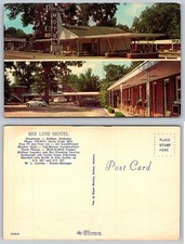 Vintage Bee Line Motel Postcard Dothan Alabama Mid-Century Modern Architecture
