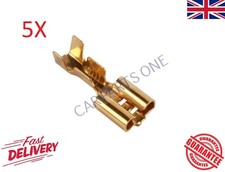 5X Crimp Uninsulated 6.3MM Female terminal Faston Connector Electrical Wire