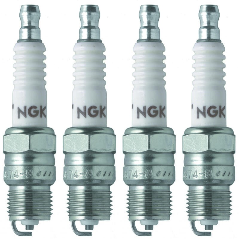 NGK Spark Plug 6702 4-PACK V-Power R5674-10 14mm Copper/Nickel, Tapered
