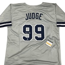 Aaron Judge Signed Yankees Jersey #99 Gray Autographed w/COA