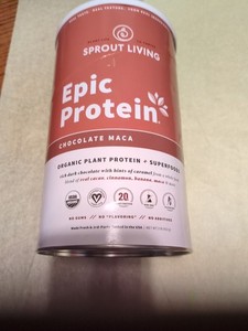 Sprout Living Epic Protein Powder, Chocolate Maca, Plant Based, Superfoods, 2lb 