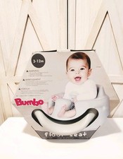 Bumbo Infant Floor Seat Baby Sit Up Chair with Adjustable Harness, Light Gray