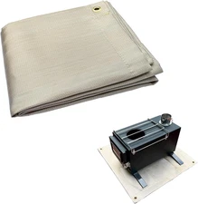 Fire Pit Mat 20" Wood Stove under Grill Mat for Deck BBQ Fireproof Floor Tent Ca