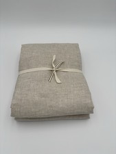 West Elm European Flax Linen Curtain 48 x 96 Natural Flax Light Filterin