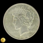 1922 Peace Dollar About Uncirculated 90% Silver Coin -E1145