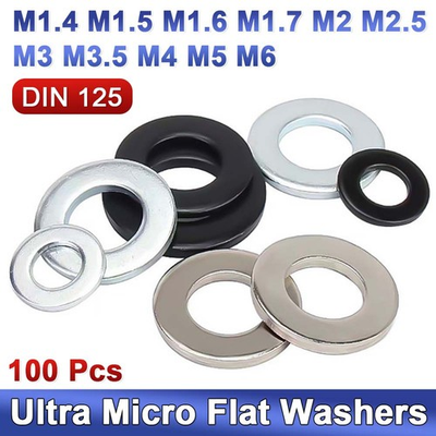 #ad Ultra Micro Flat Washers Gasket M1.4 M1.5 M1.6 M1.7 M2 M2.5 M3 M3.5 M4 M5 M6 $81.09