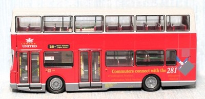 BRITBUS R905 VOLVO OLYMPIAN D/DECK BUS LONDON UNITED BOXED Maßstab 1:76