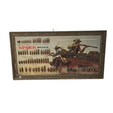 Vintage Speer Bullet Board Advertising Sign Display 1969 Wells Fargo Stagecoach