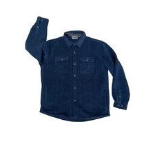 Rugged Elements Men’s Size Large Blue Lumberjack Shirt Jacket Fleece Lined-EUC