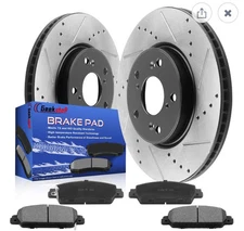 Geekstop Front Brake Rotors &Ceramic Pads Compatible with 2013-2022 Honda Accord