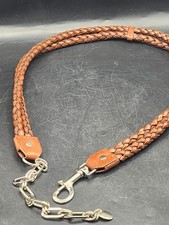 Vintage Leather Braided Women  s Belt