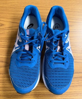 Asics Gel Contend 7 Shoes Men Sz 7 Blue Lace up Running Sneakers Women Size 8.5