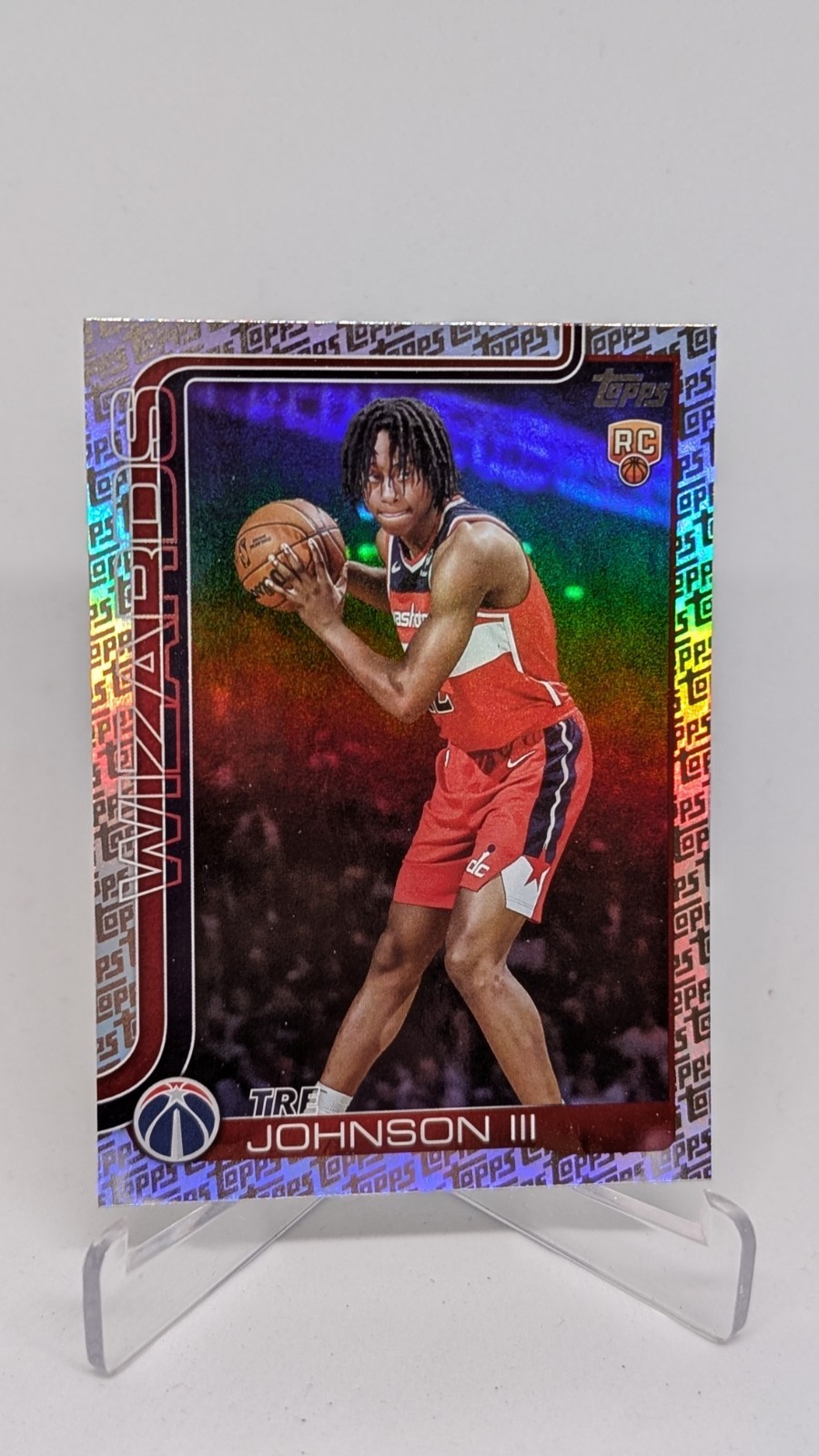 2025-26 Topps Flagship  Tre Johnson III #206 Topps Foil Pattern Rookie Fanatics