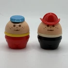 Two Fisher Price Vintage Little Tikes Toddle Tots Fireman And School Bus Driver