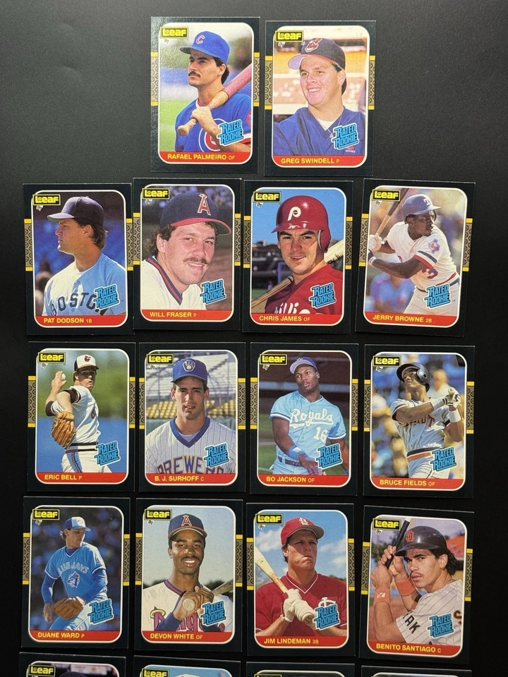 Lote de 18 tarjetas de béisbol Donruss LEAF 1987 BO JACKSON y más de novatos calificados Foto 2 de 4