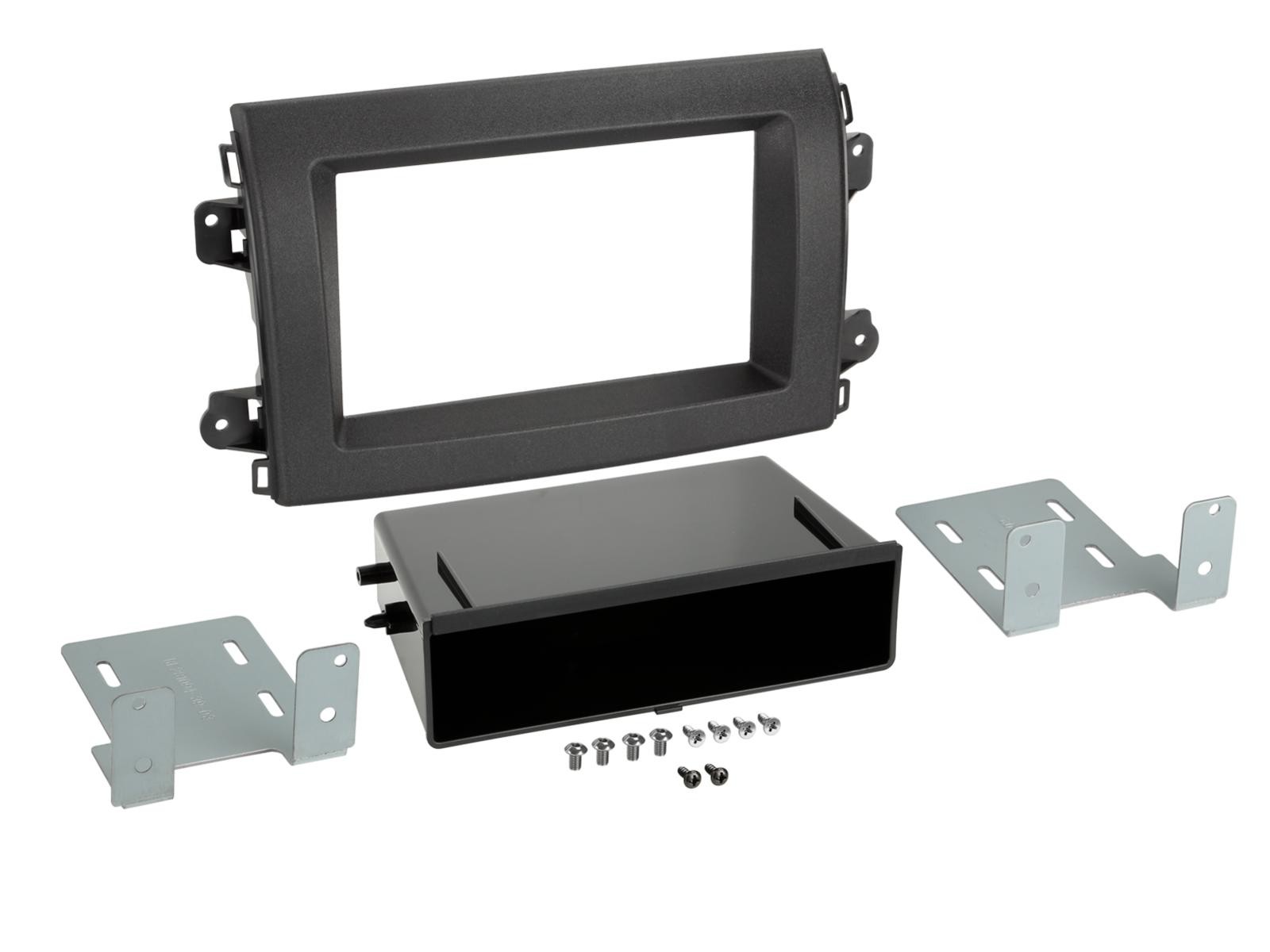 Facade autoradio KA986 noir 2Din pour intégration de console multimedia Fiat Ducato ap21