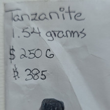 Natural Rough Tanzanite Gemstone 1.54g Blue Translucent 