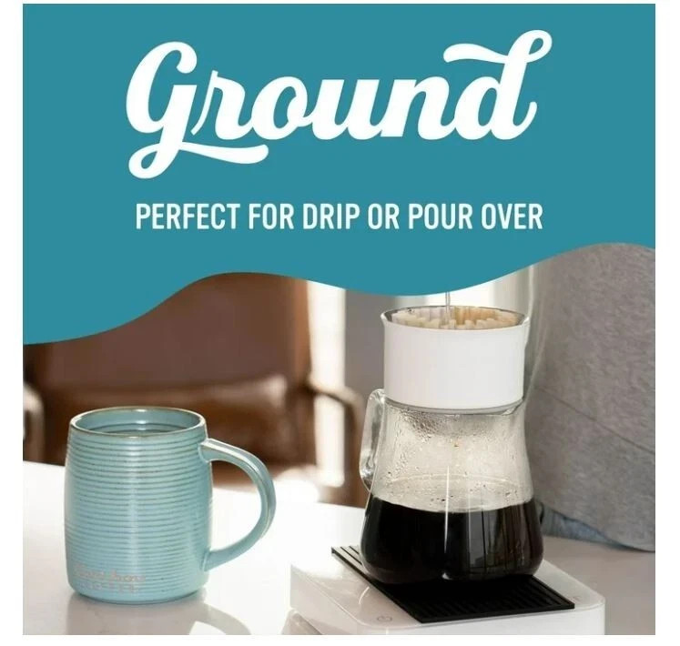 Caribou Coffee Decaf Caribou Blend Medium Roast Ground Coffee, Arabica 12 oz New