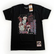 Mens Mitchell  Ness Greg Maddux Atlanta Braves MLB Bootleg Shirt