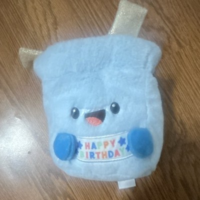 Egg Blue ''Happy Birthday'' Plush Toy, Small 6-14 in, Washable, 2020